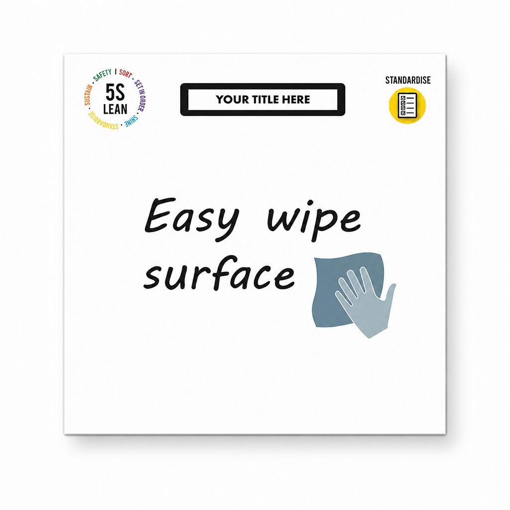 Magnetic Dry Wipe Wall Notice Board 750 x 750mm