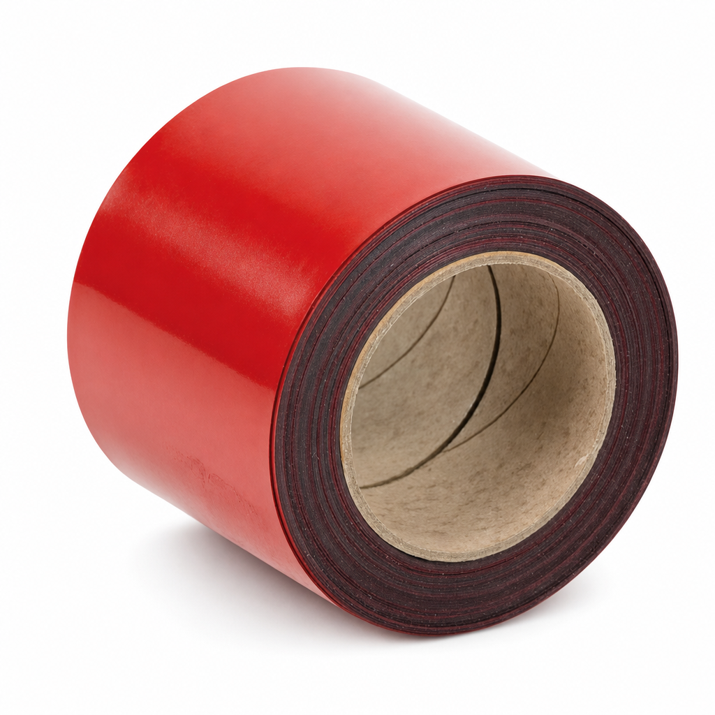 Magnetic Erasable Red Label Holding Tape Roll 10m