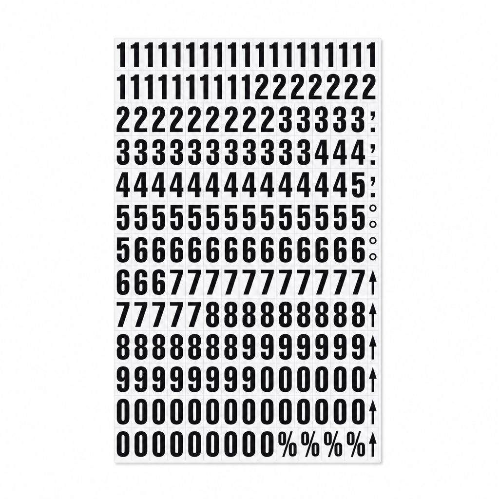 Magnetic Number Label Sets for Shelving
