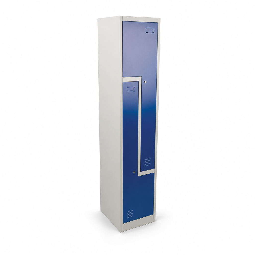Metal L-Shaped Door Locker with 2 Compartments