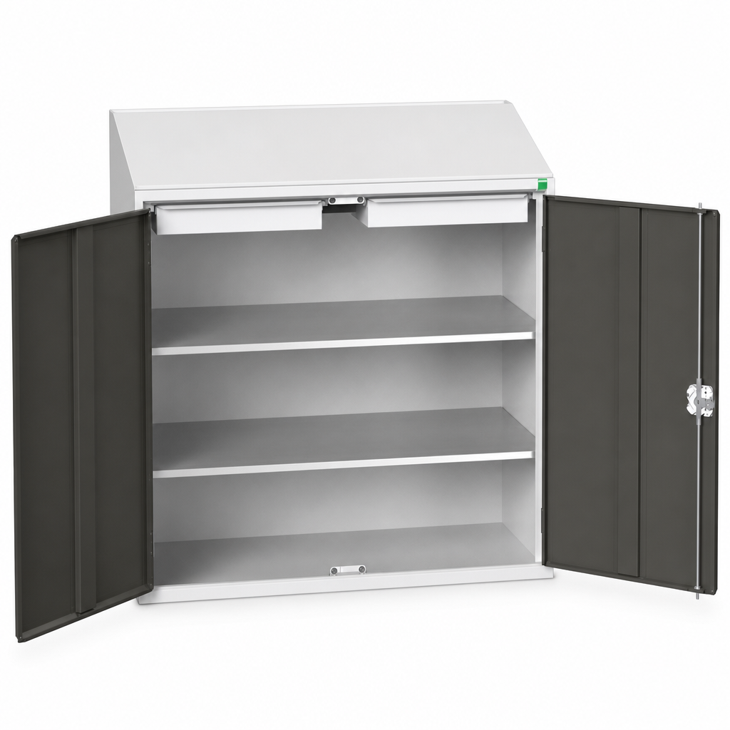 Metal Lectern Cupboard with Drawers and Shelves 1130x1050mm
