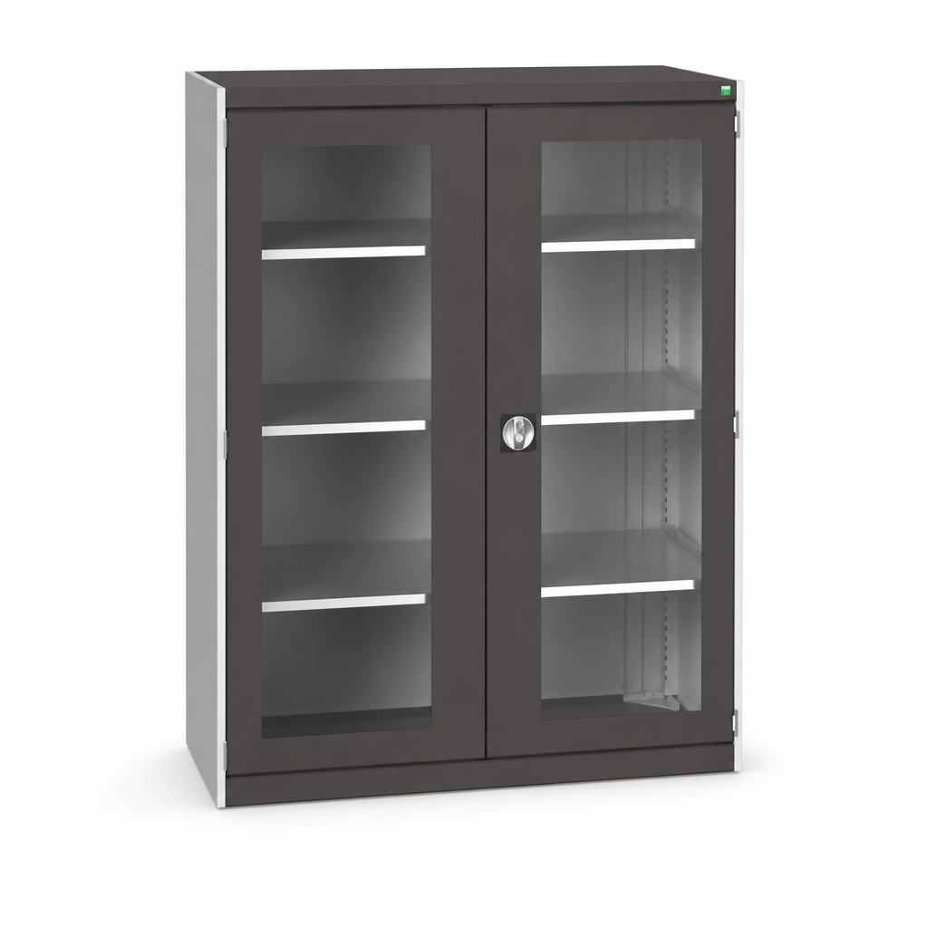 Metal Storage Cabinet with Vision Doors 1600 x 1300mm