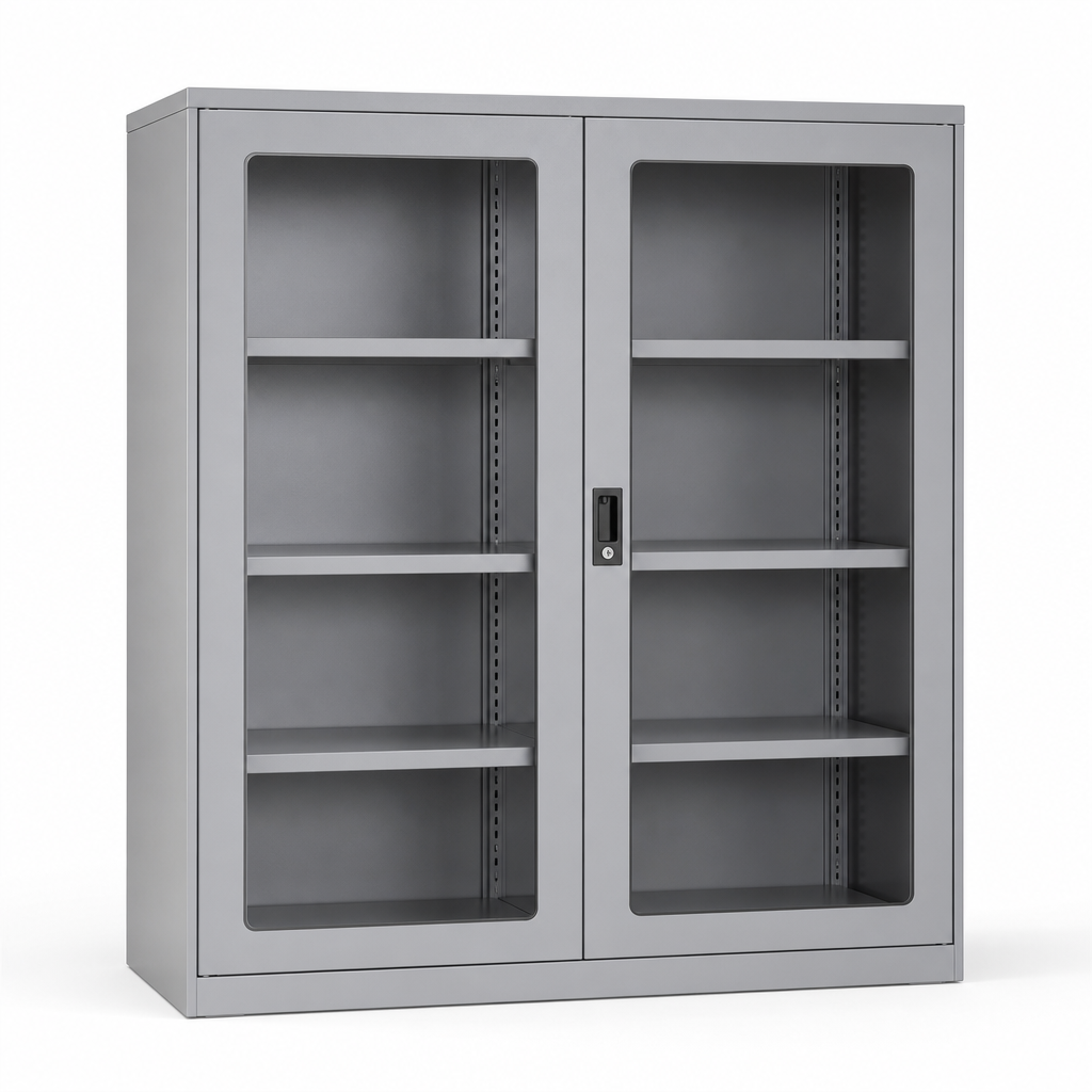Metal Storage Cabinet with Vision Doors 1600 x 1300mm