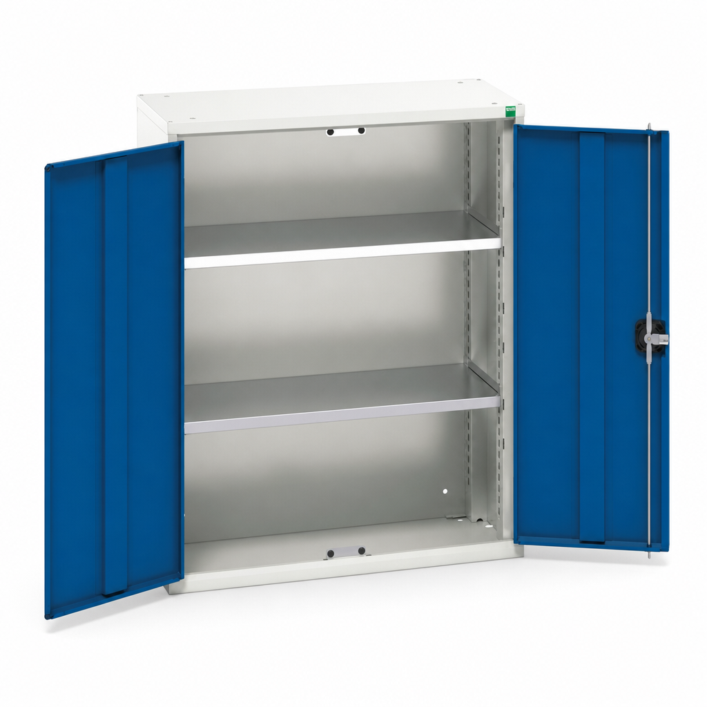 Metal Storage Cupboard with 2 Shelves 1000x800mm