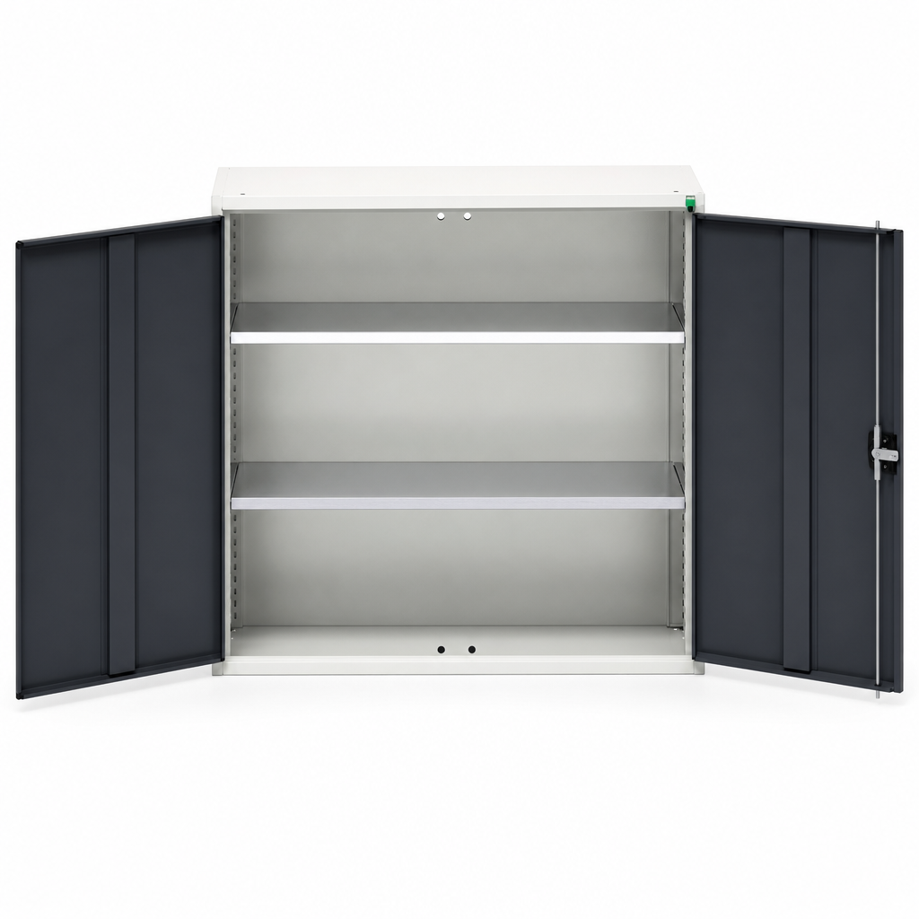 Metal Storage Cupboard with 2 Shelves 1050x350mm