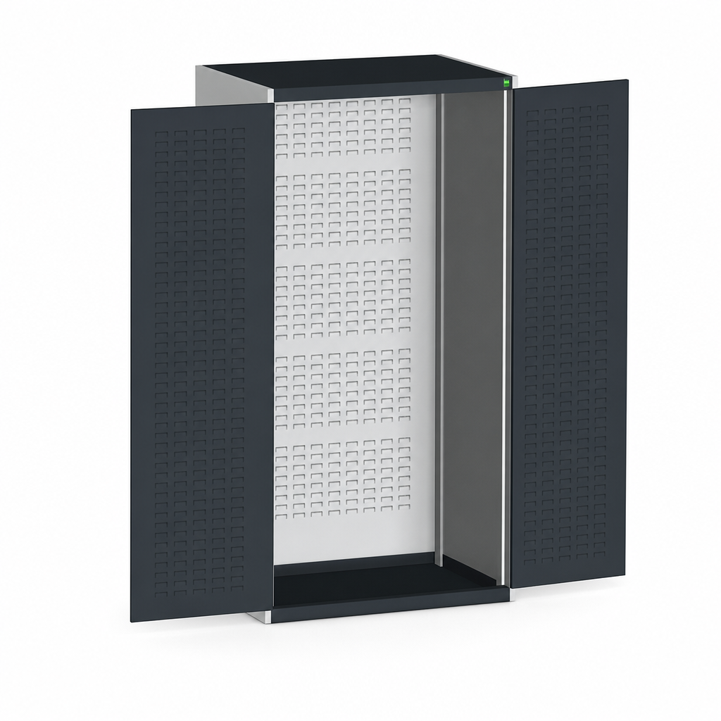 Metal Storage Cupboard with Louvre Doors 2000x1050x650mm