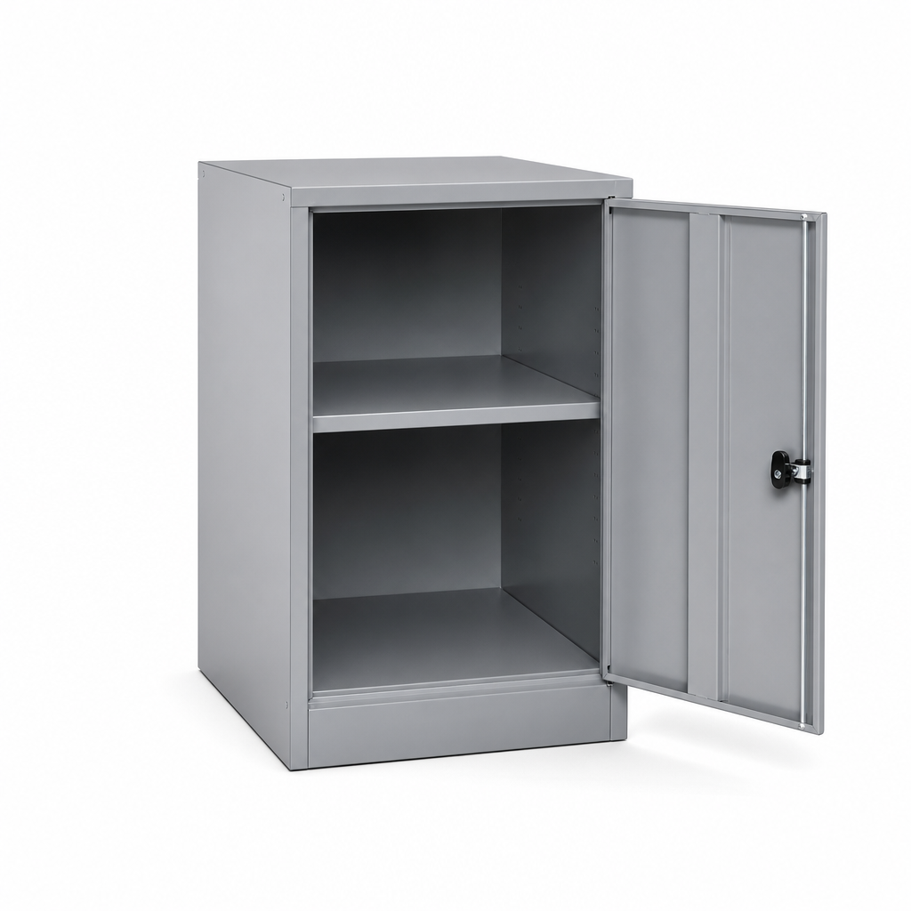 Metal Storage Cupboard with Two Shelves 525x550mm