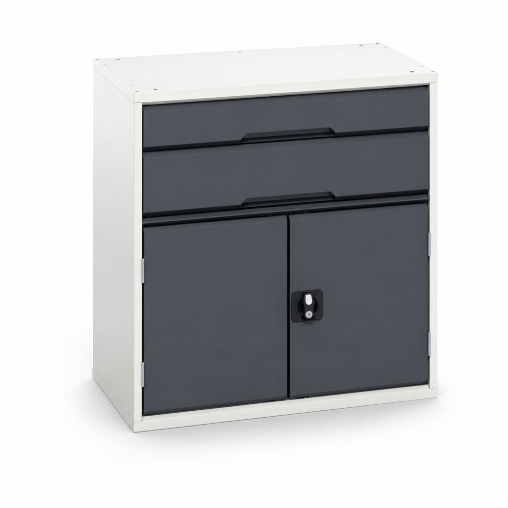 Metal Tool Cabinet with Shelf and 2 Drawers 900x800mm