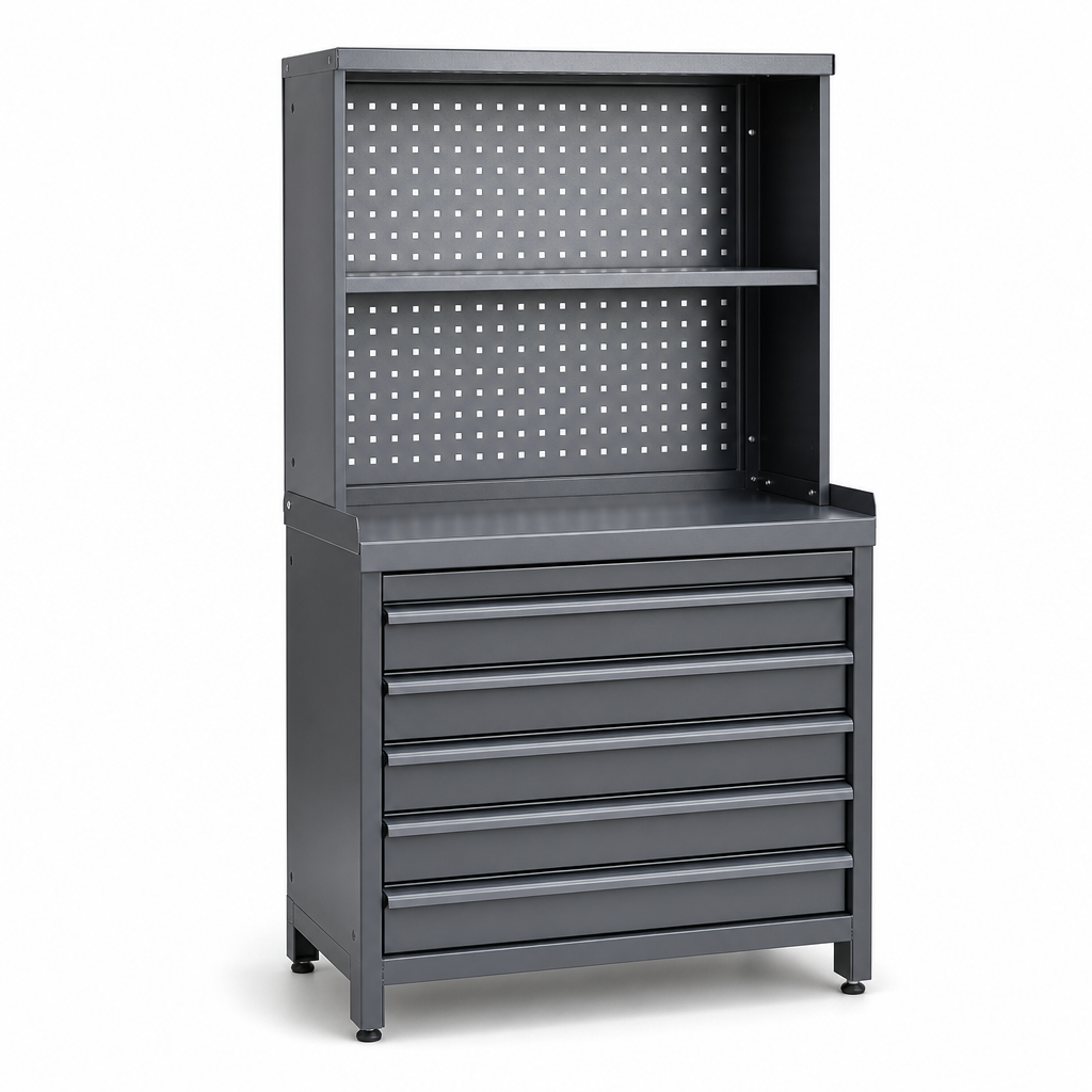 Metal Tool Cabinet with Shelf and Drawers 800x1050mm