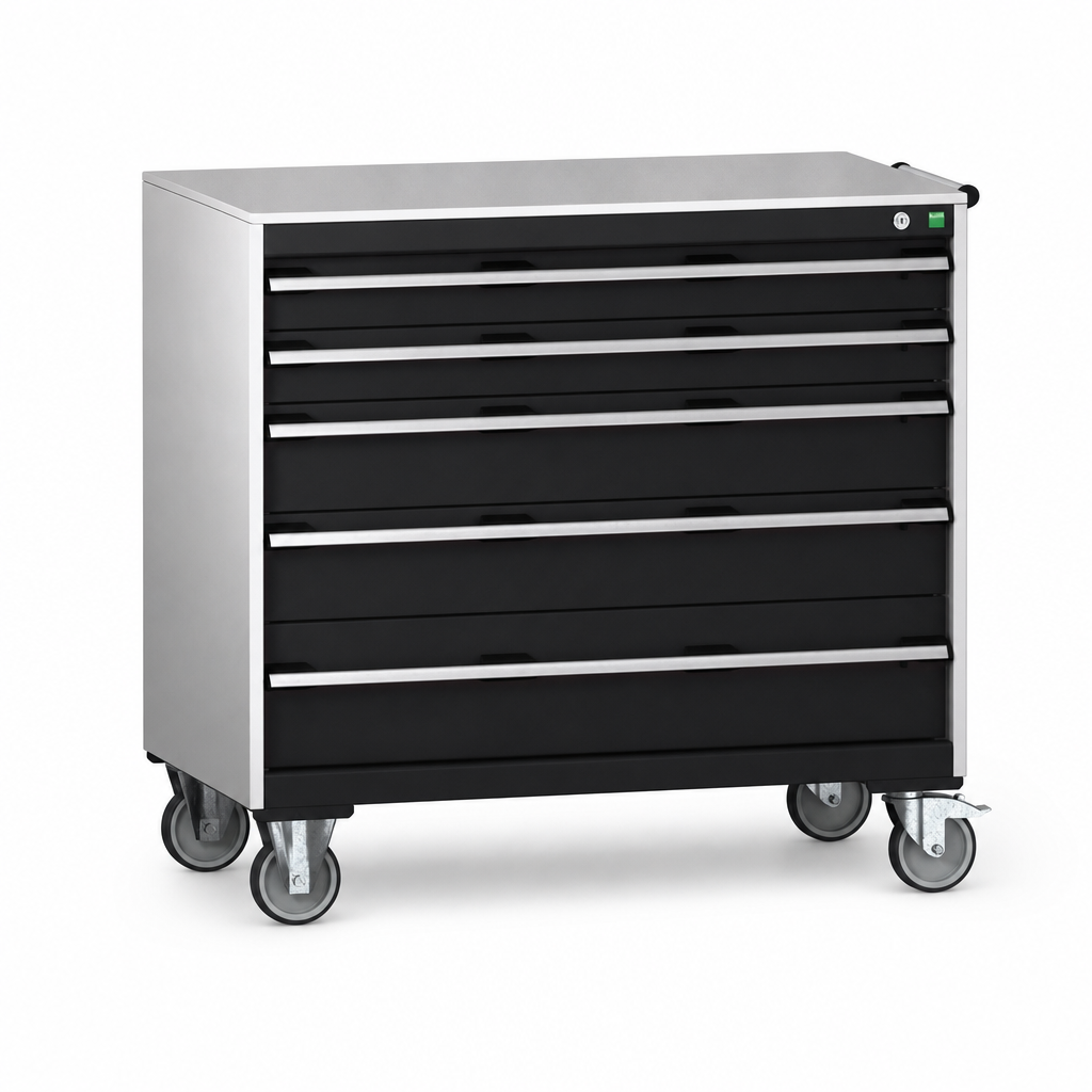 Mobile Drawer Cabinet with Worktop 985x1050x650mm