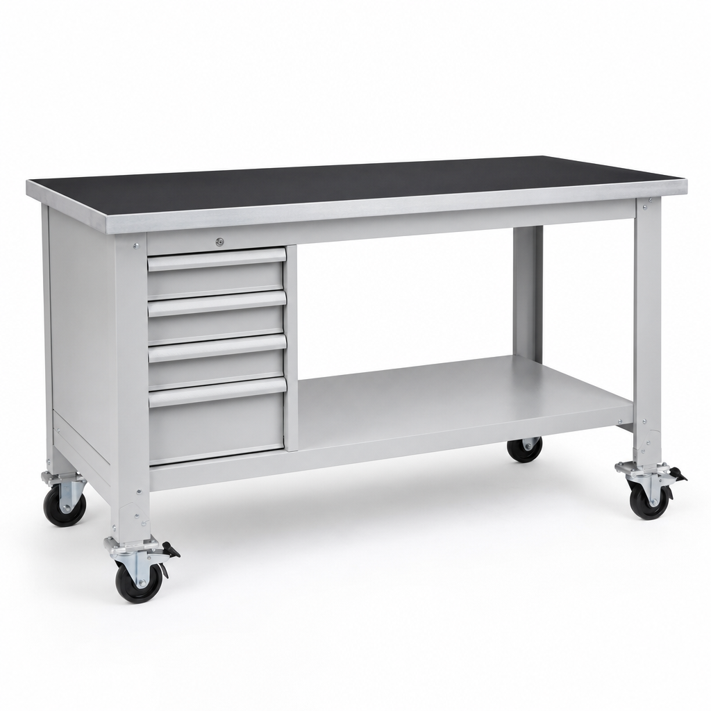 Mobile Workbench with Linoleum Worktop 840x1500x750mm