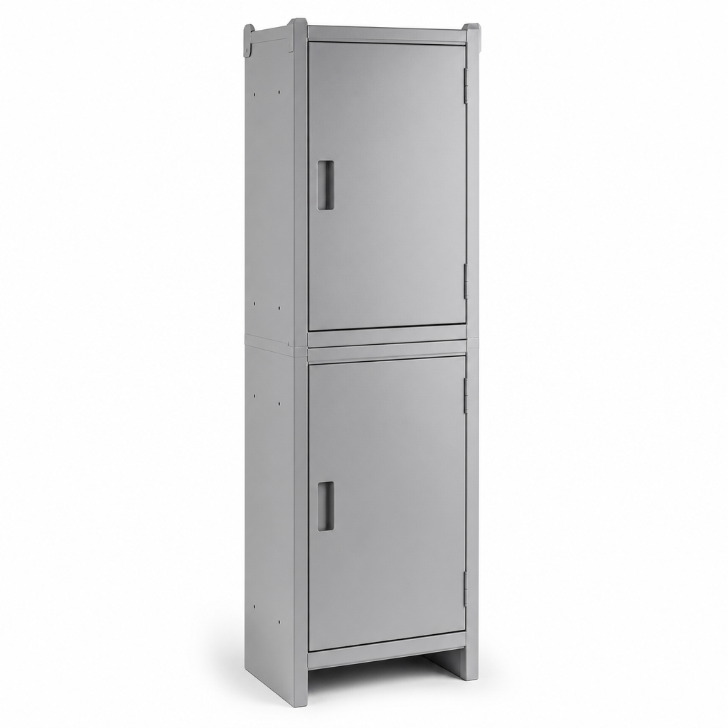 Nestable Metal Storage Lockers with 1 Door and 1 Cabinet