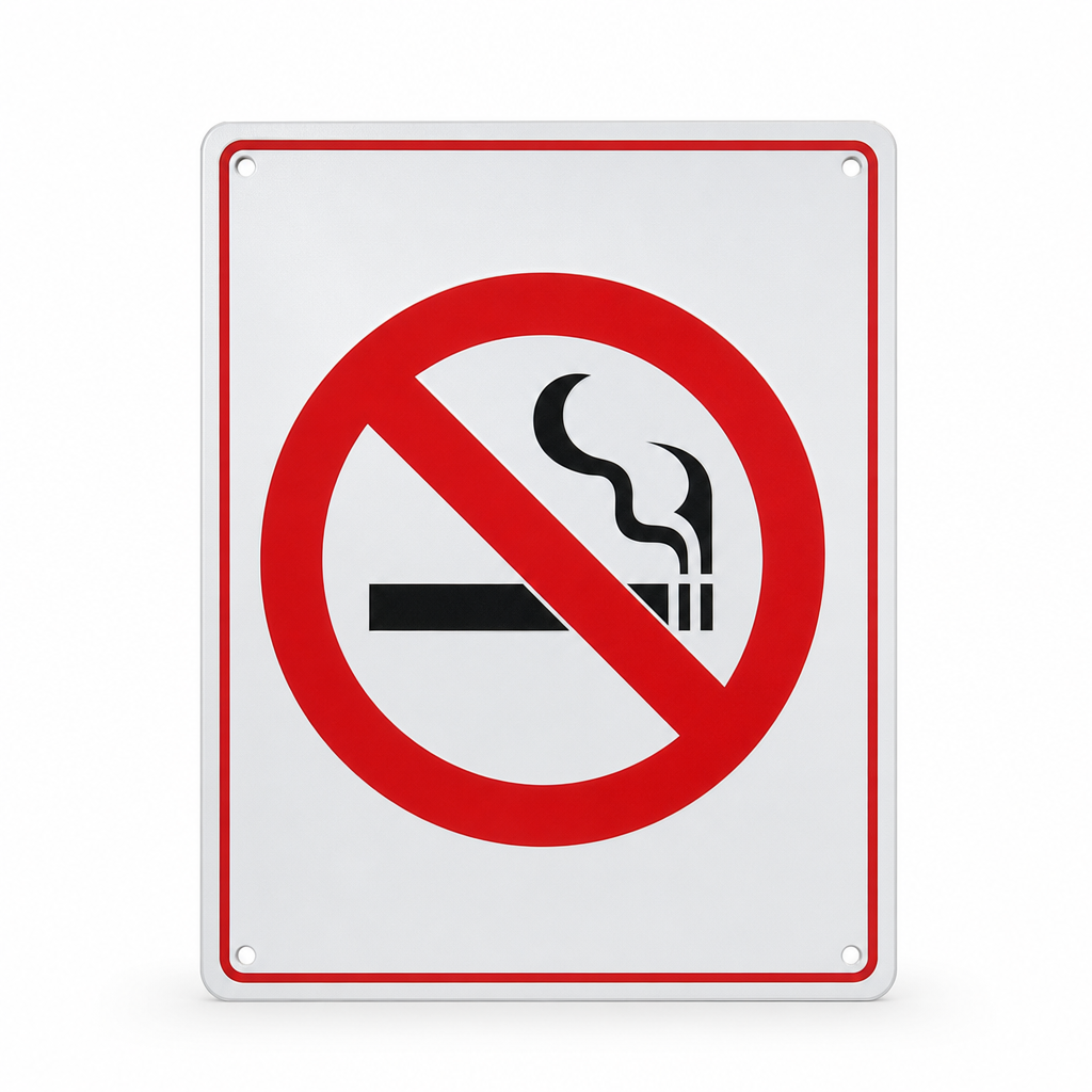 No Smoking Safety Sign – Vinyl, PVC and Aluminium Options
