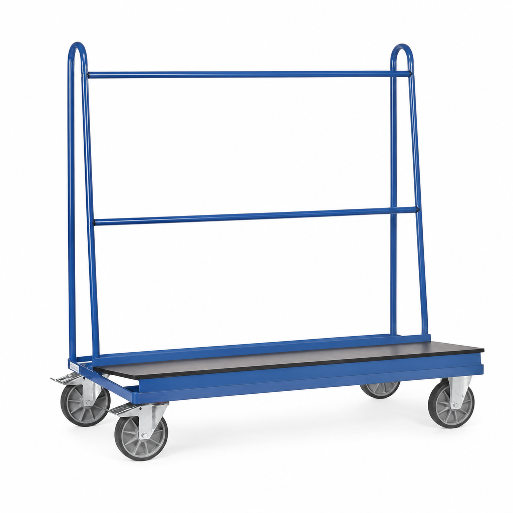 One-Sided Glass and Sheet Material Container Trolley