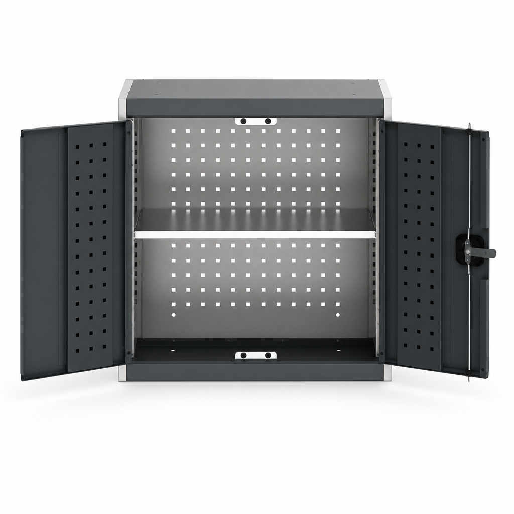Perforated Tool Storage Wall Cabinet with Double Doors 700x650x325mm