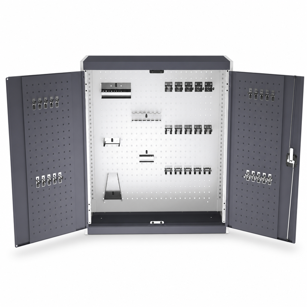 Perforated Wall Cupboard with 40 Hook Tool Storage Kit 1000x1050mm
