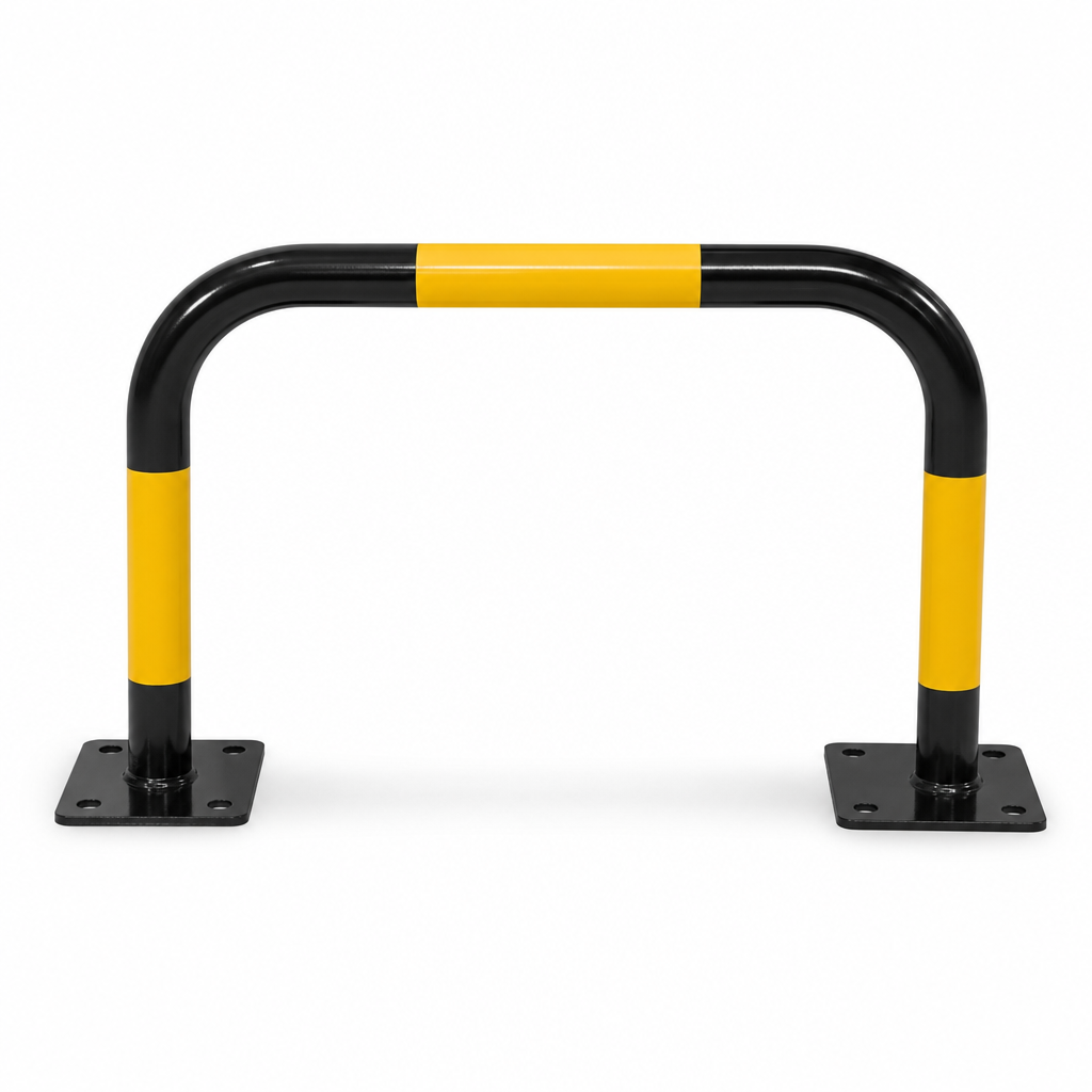 Plate Mounted Traffic Hoop Barriers, 38mm Diameter