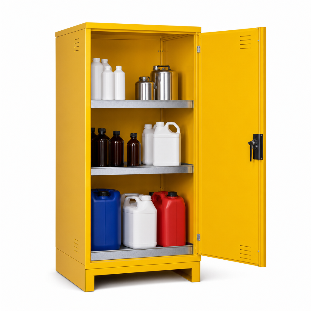 Premium COSHH Hazardous Chemical Storage Cabinet with 3 Shelves