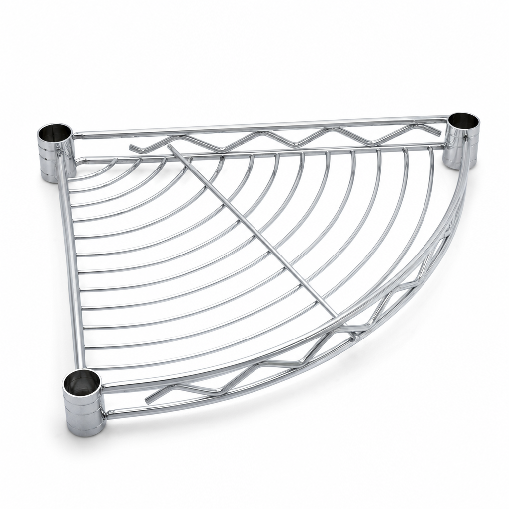 Quarter Round Extra Shelf for Chrome Wire Shelving