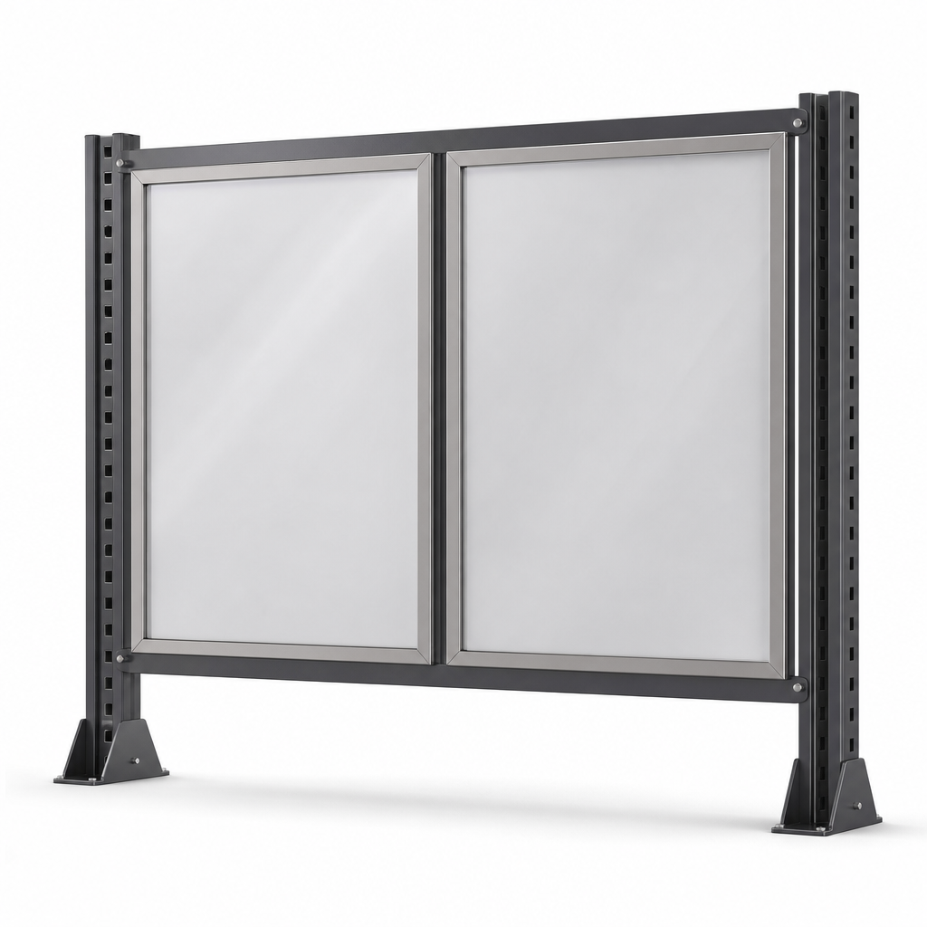 Rack End Cleaning Shadow Notice Boards for Double Aisles