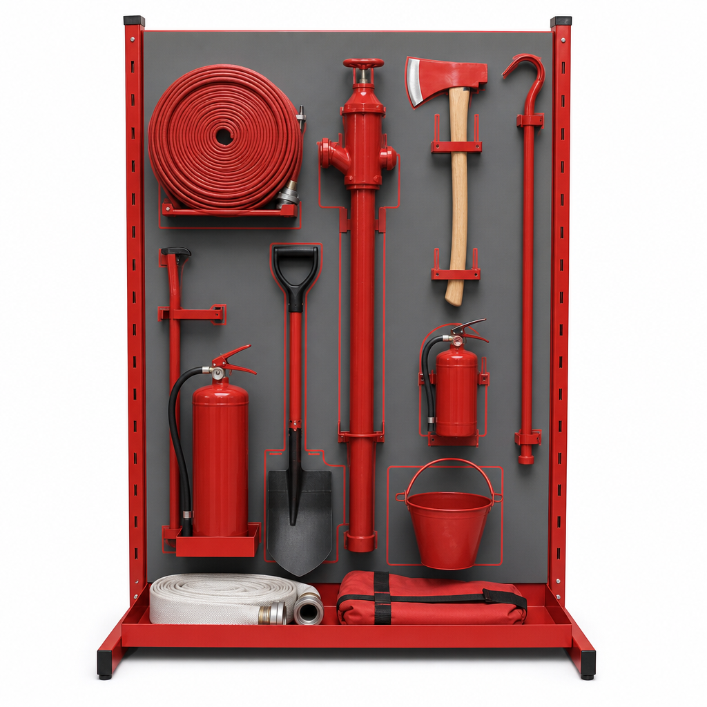 Rack End Fire Safety Shadow Board Station – Single Aisle