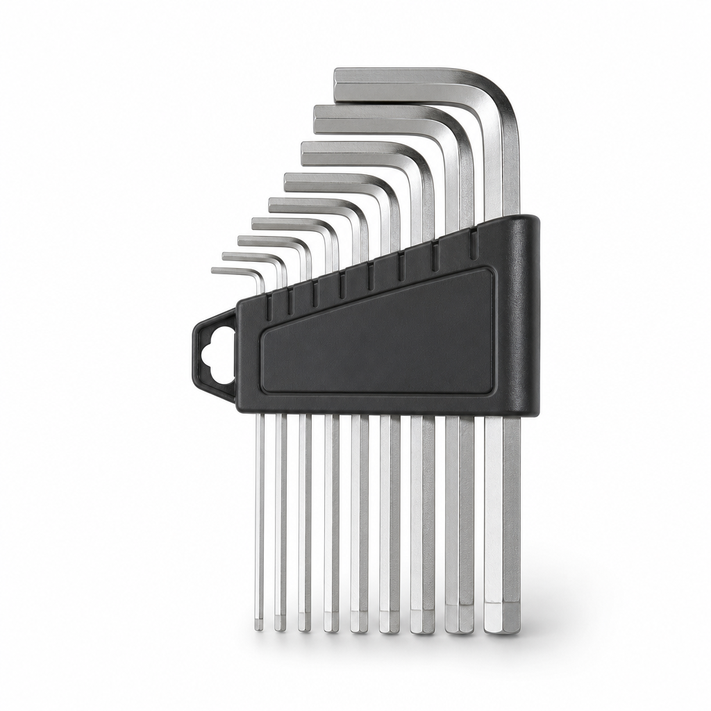 Rack of 9 Short Hex Allen Keys 1.5 to 10mm