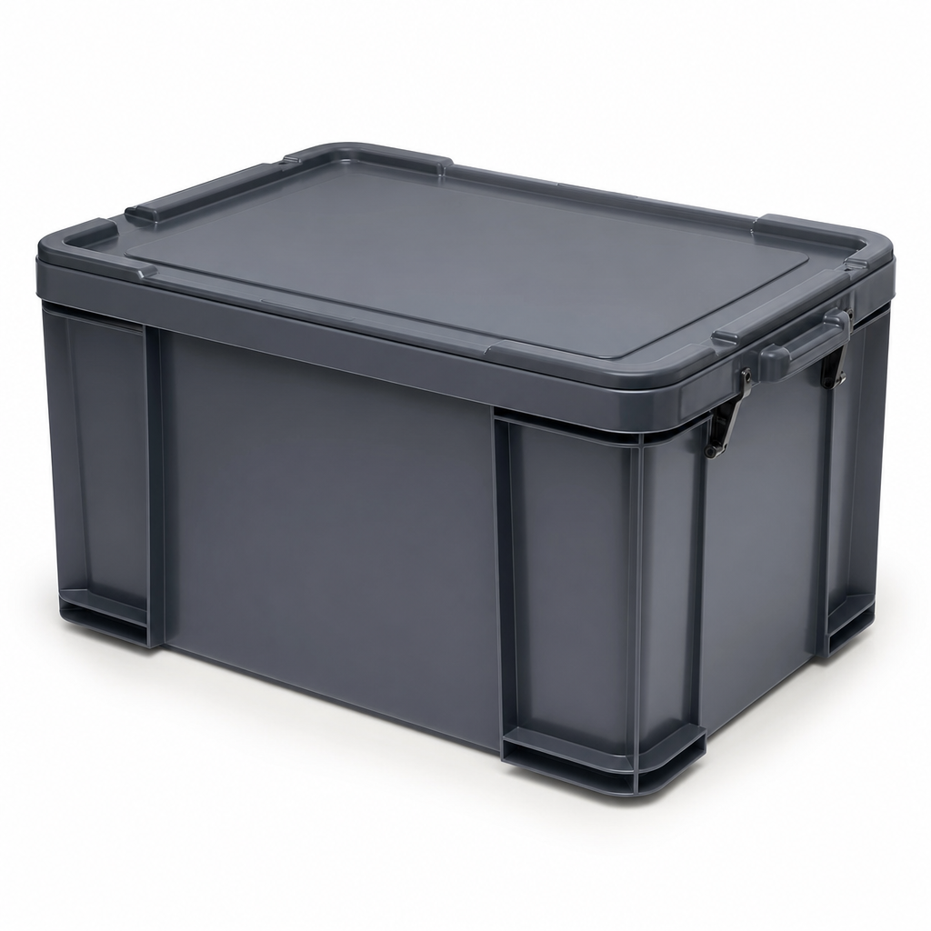 Recycled 35 Litre Plastic Storage Box with Lid