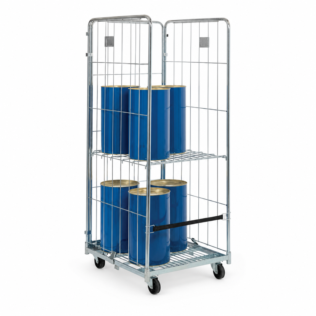 Removable Wire Shelf for Demountable Roll Pallets