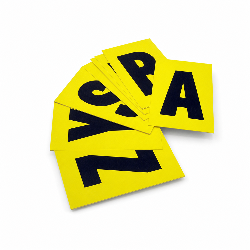 Self Adhesive 230mm High Letter Markers