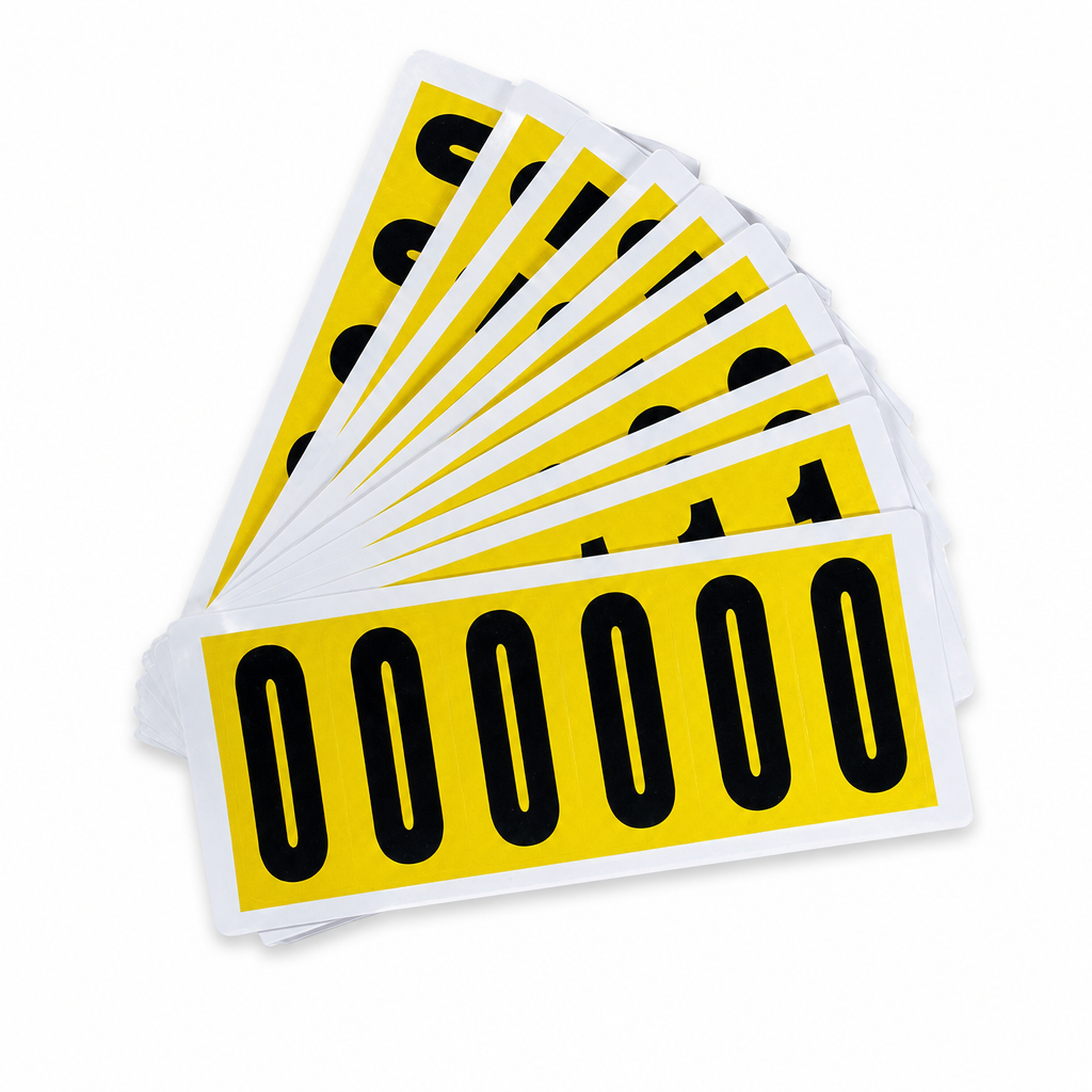 Self-Adhesive Number Labels for Aisle and Location Marking