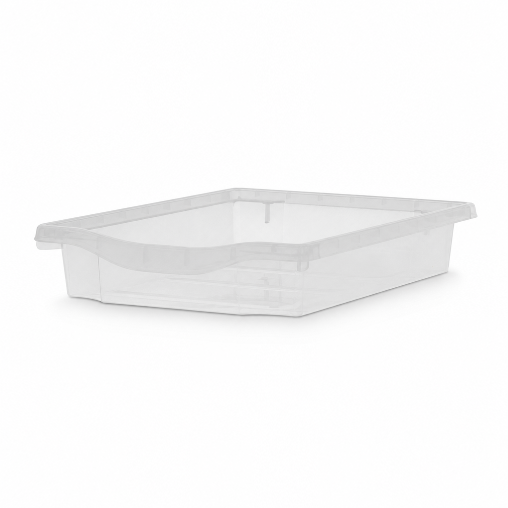 Shallow Tinted A4 Plastic Storage Trays 10L Pack of 10