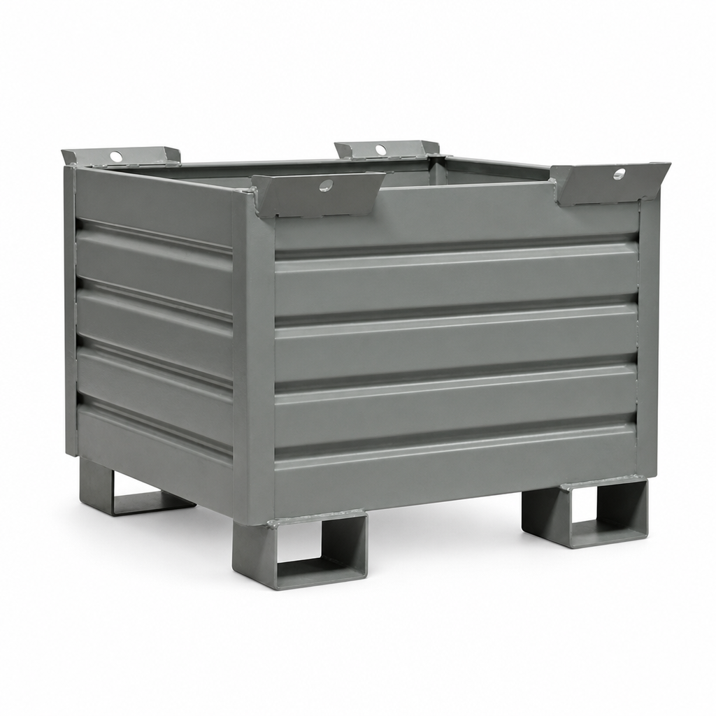 Sheeted Steel Stillage with Forklift Guides 1200x1000mm