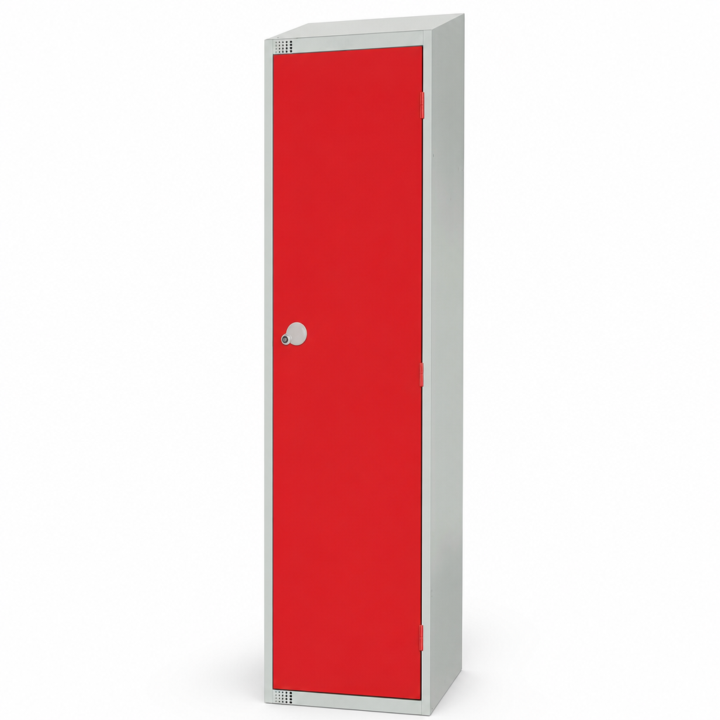 Single Door Metal Storage Lockers with Sloping Top