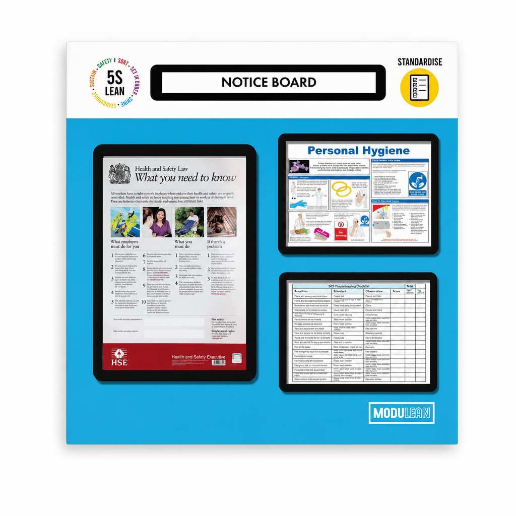Small Lightweight Notice Shadow Board for 5S Communication