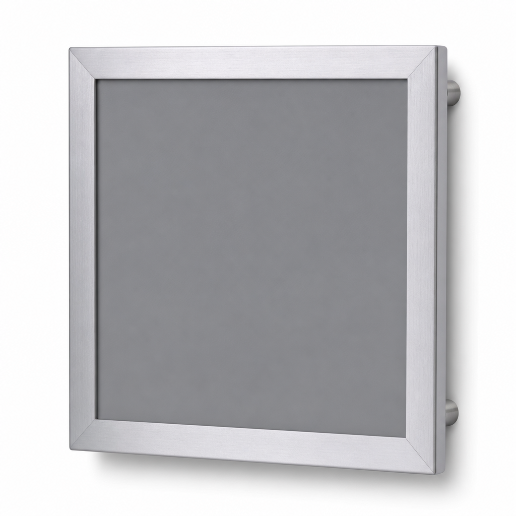 Square Aluminium Door Sign with Grey Panel