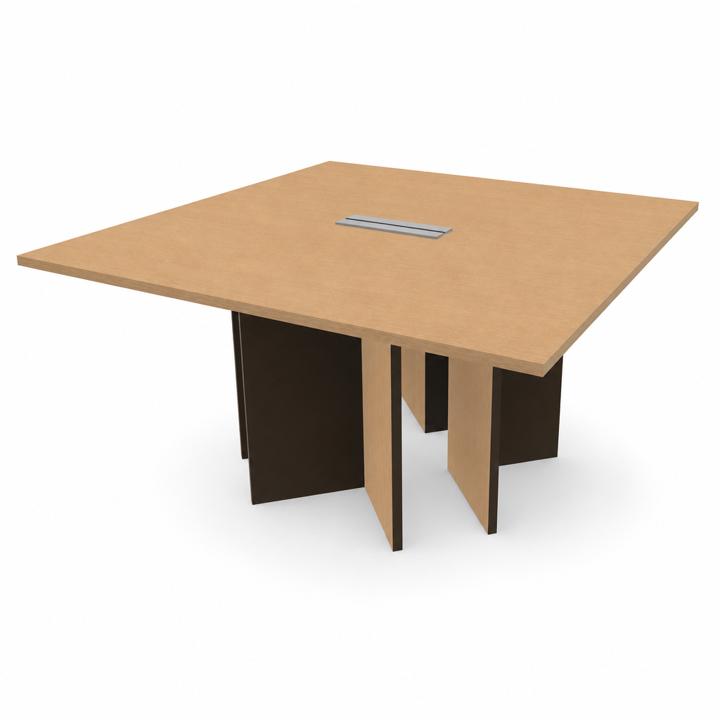 Square Meeting Table with X-Panel Base
