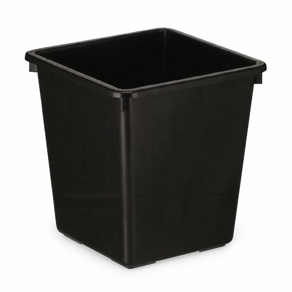 Square Plastic Wastepaper Bins 27L – Pack of 12