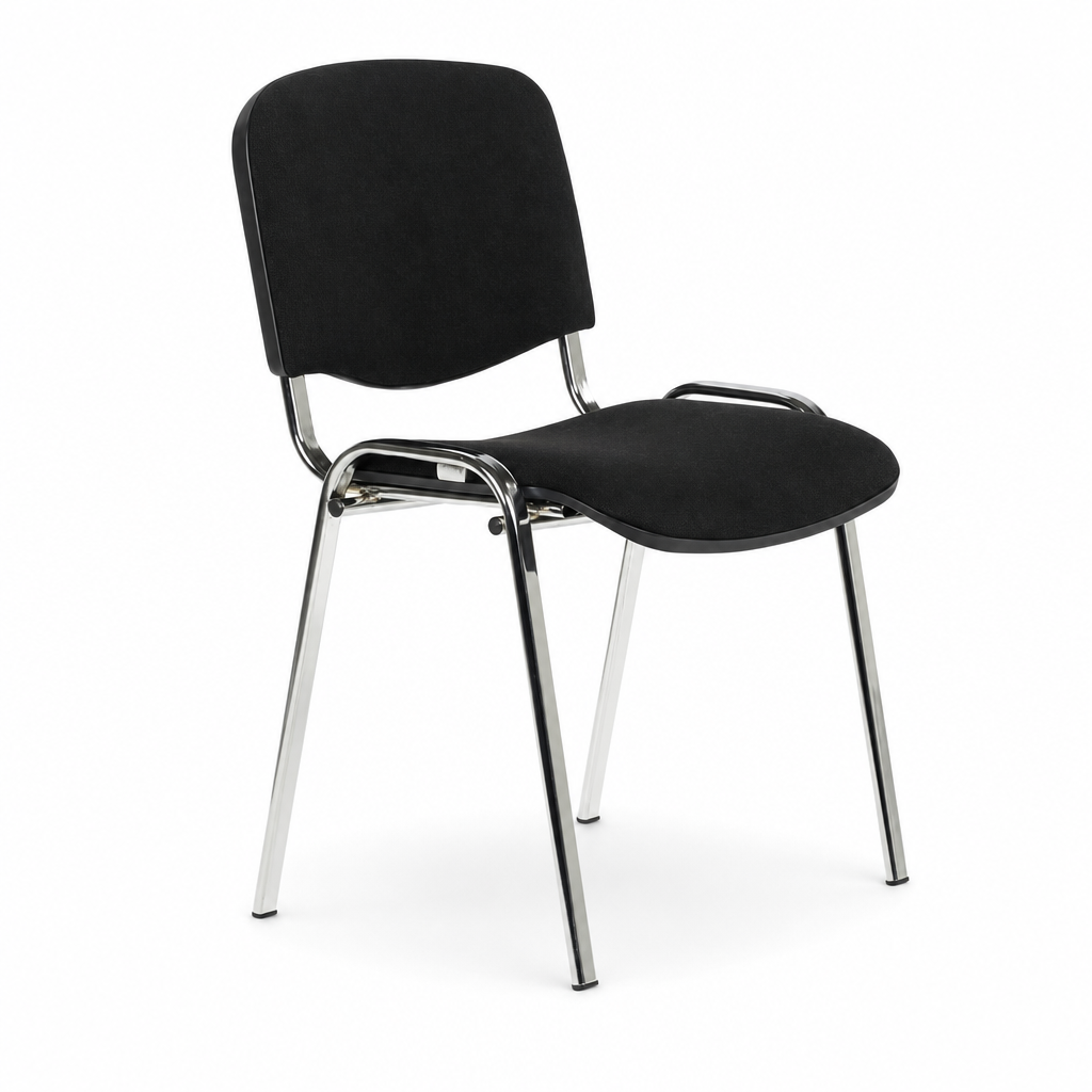 Stackable Chrome Conference and Meeting Room Fabric Chairs