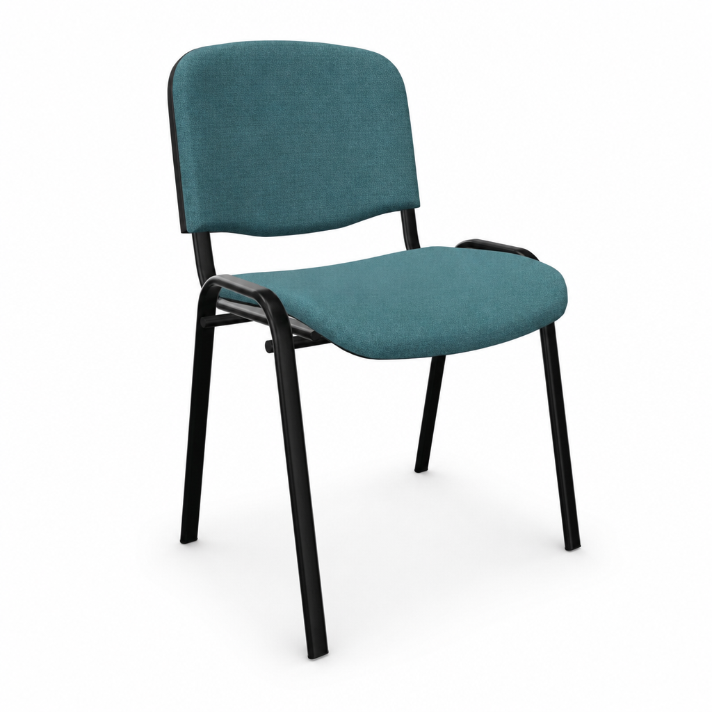 Stackable Fabric Conference Room Chair with Black Frame