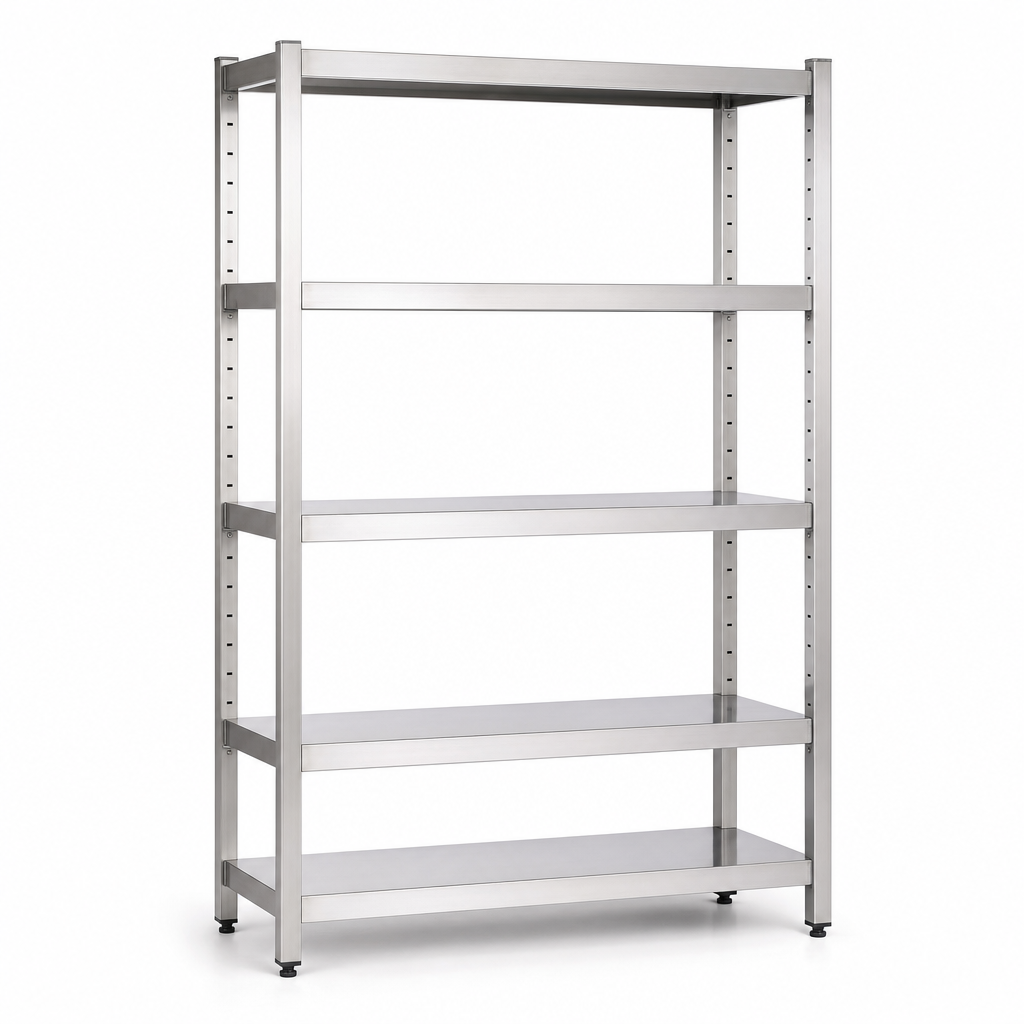 Stainless Steel Shelving Bay 1800h x 1200w x 525d
