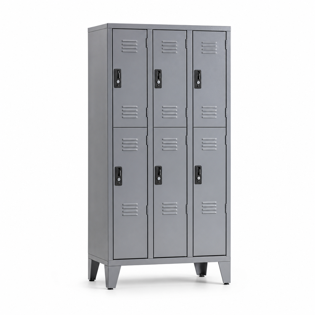 Steel Industrial Locker with Feet, 1 to 3 Columns