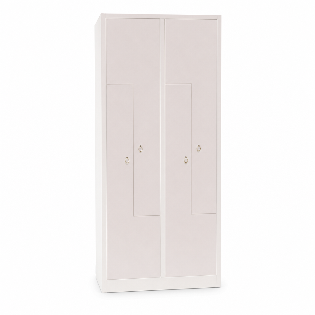 Steel L-Door Locker with 4 Compartments, 800mm Wide