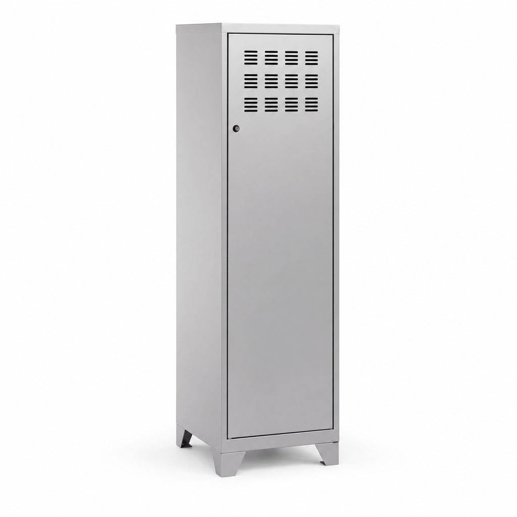 Steel Locker with Hinged Door and 3 Shelves
