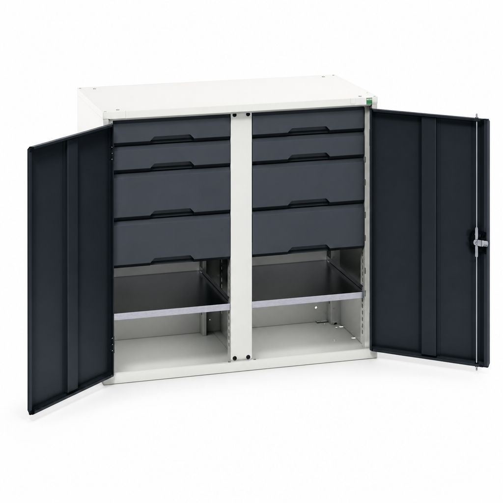 Steel PPE Cabinet with Drawers and Shelves 1000 x 1050mm