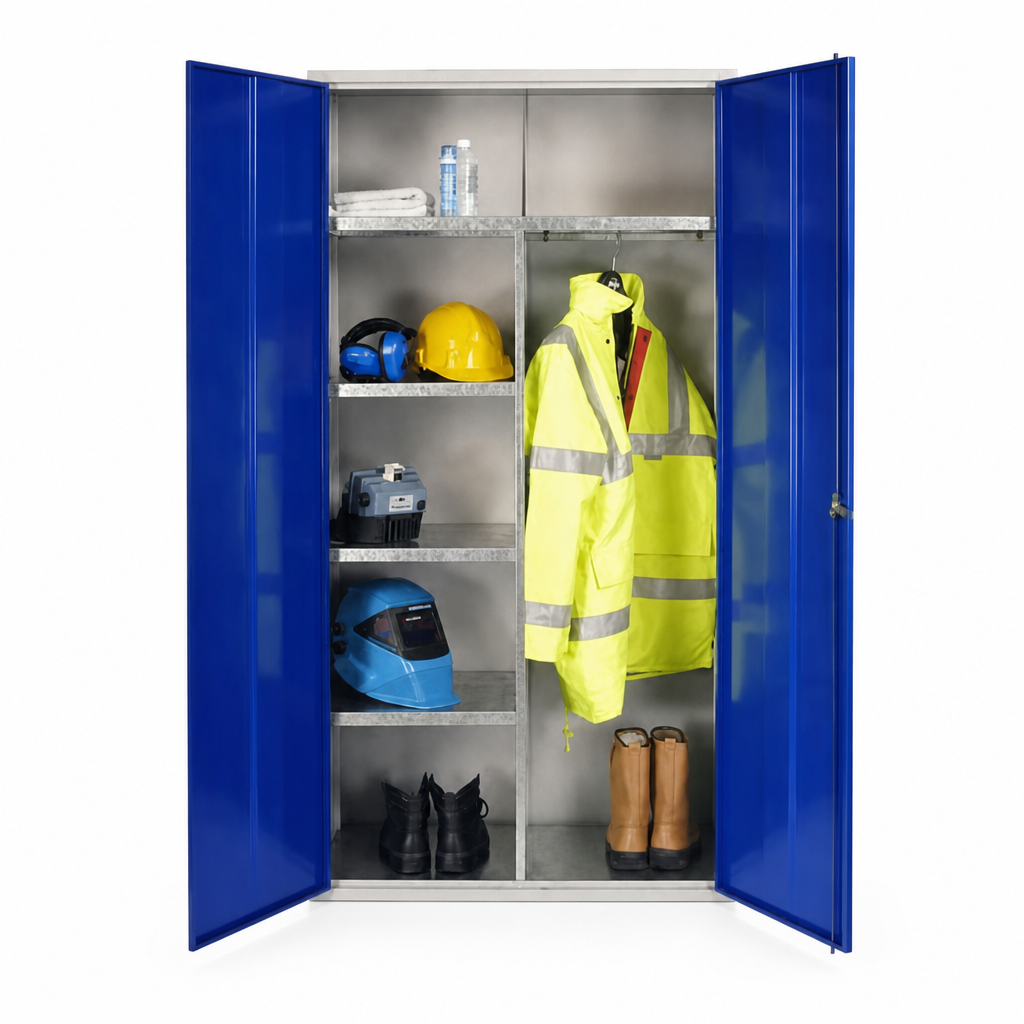 Steel PPE Storage Cupboard with Hanging Rail