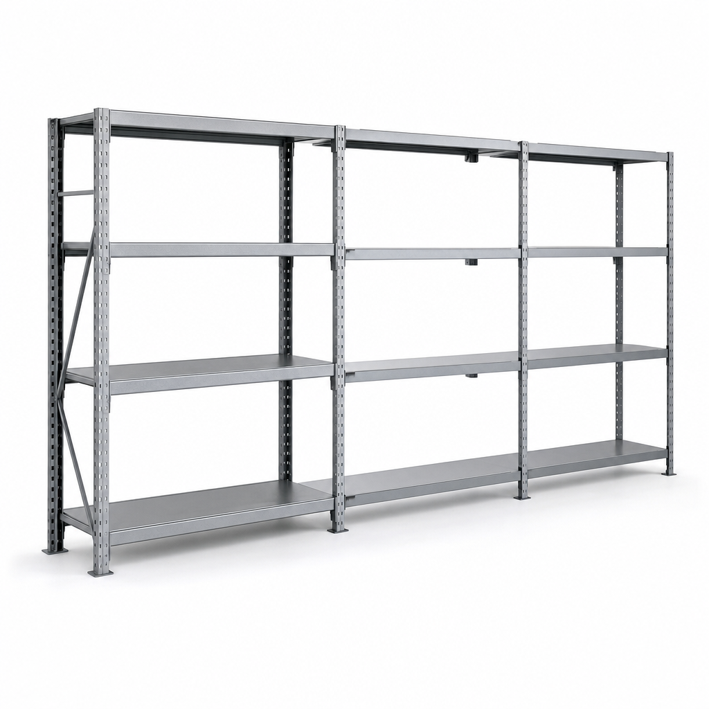 Steel Shelving Bay Bundle with Starter and Add-on Bays, 2000mm High
