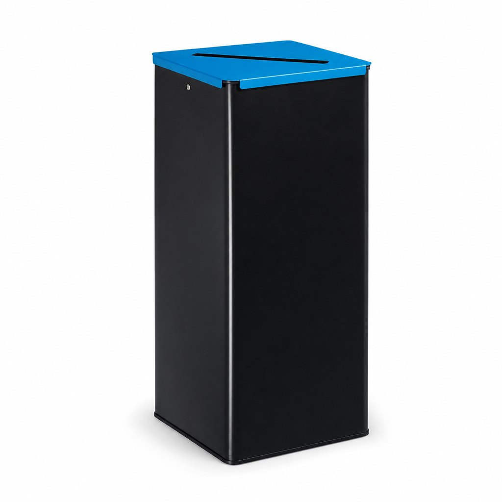 Steel Square Indoor Recycling Bin 40L