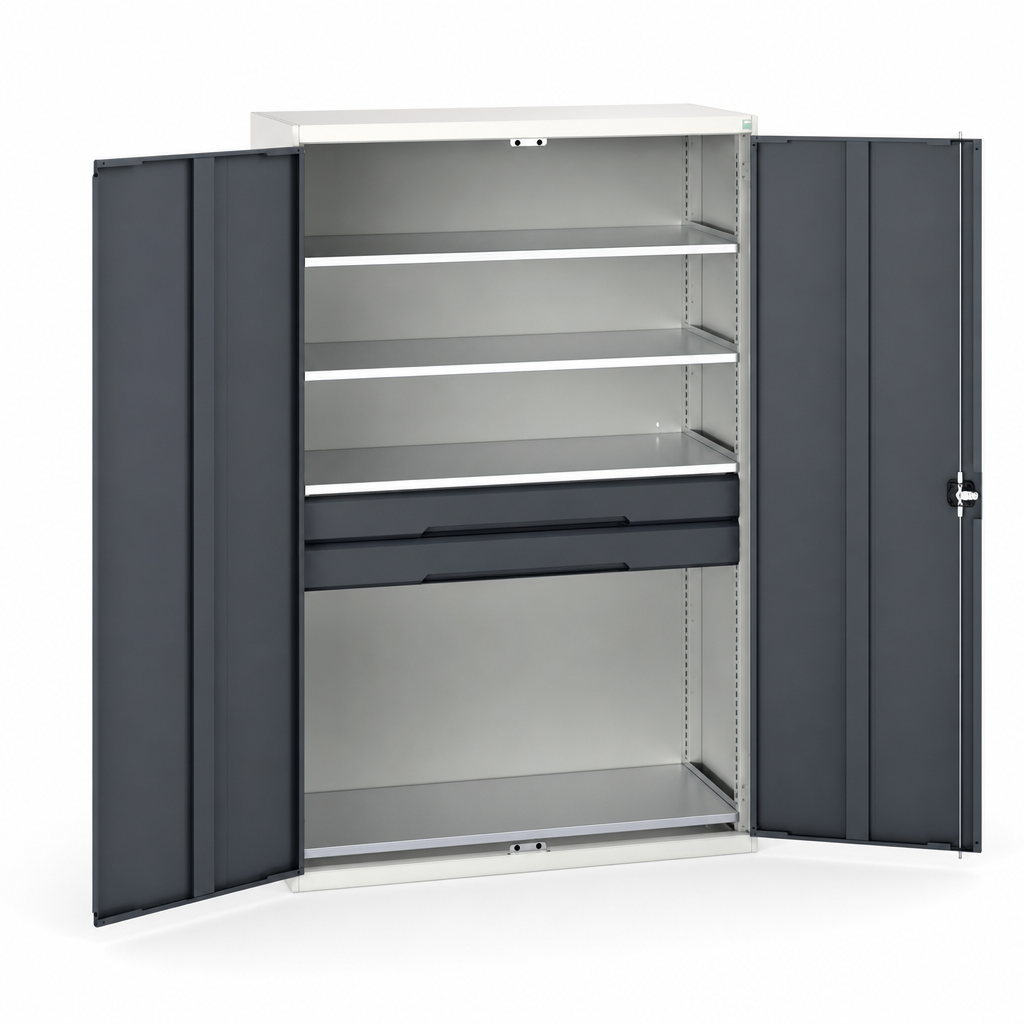 Tall Kitted Tool Cupboards with Shelves and Drawers 2000h
