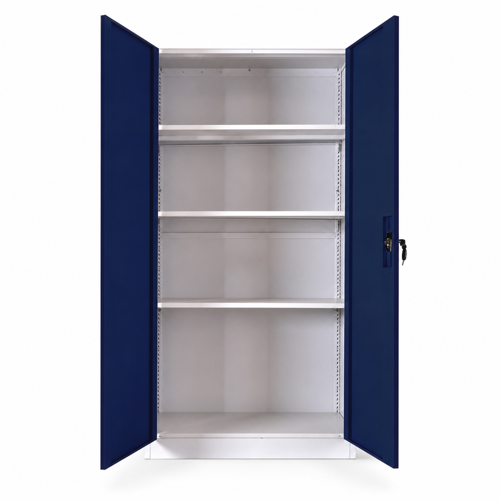 Tall Metal Cupboard with Adjustable Shelves