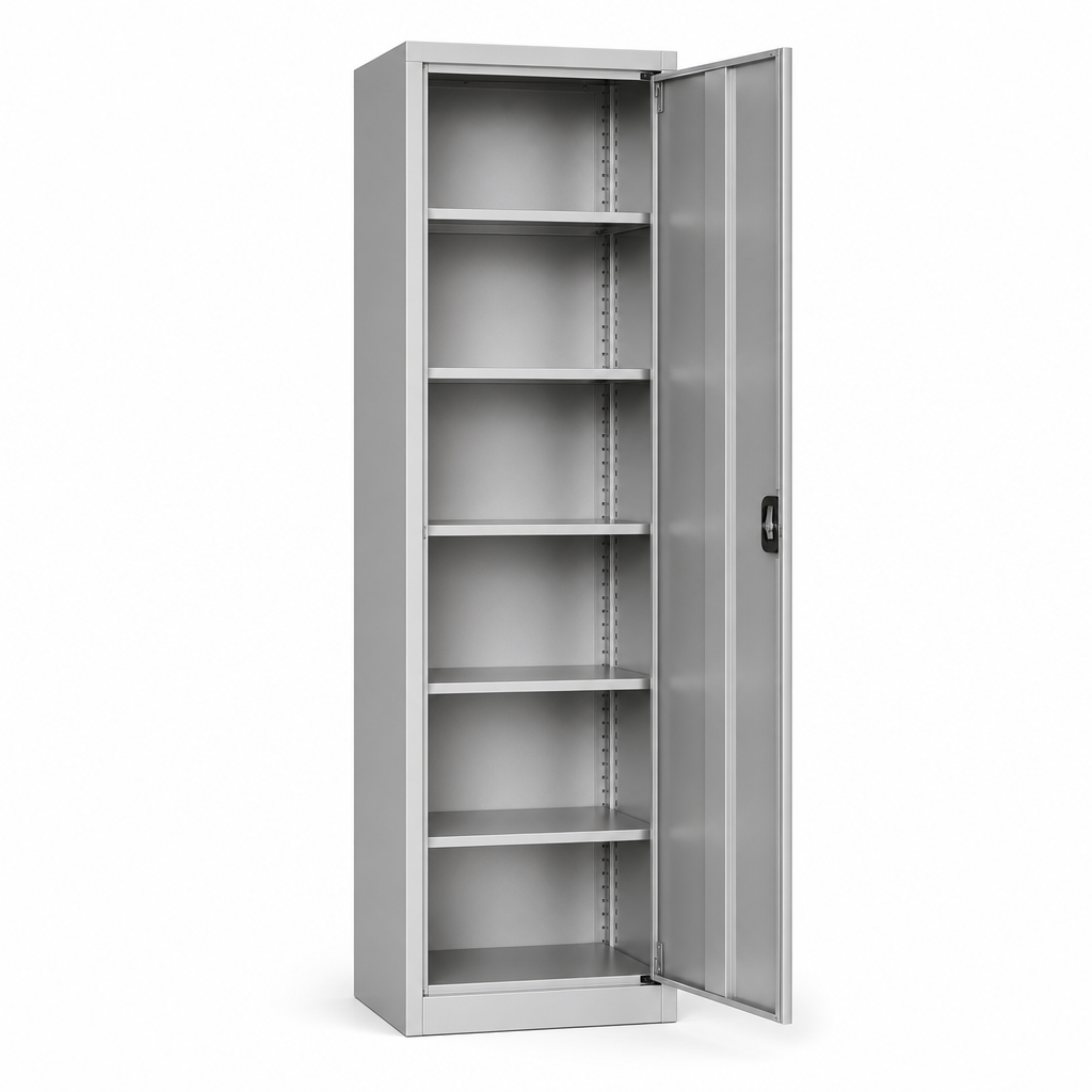 Tall Metal Storage Cupboard with Adjustable Shelves 2000x525x350mm